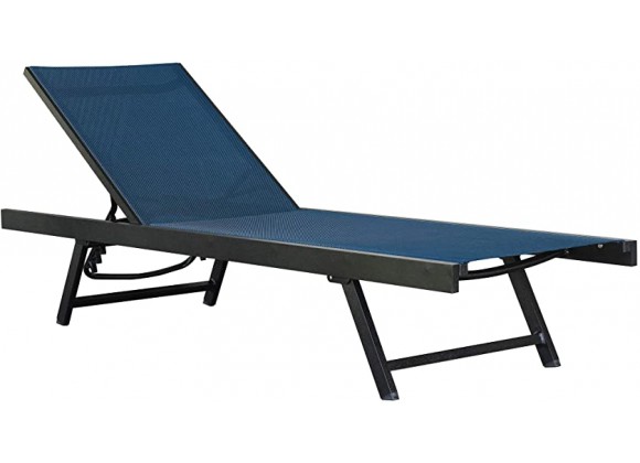 Vivere Urban Sun Lounger - Aluminum (Navy Steel)