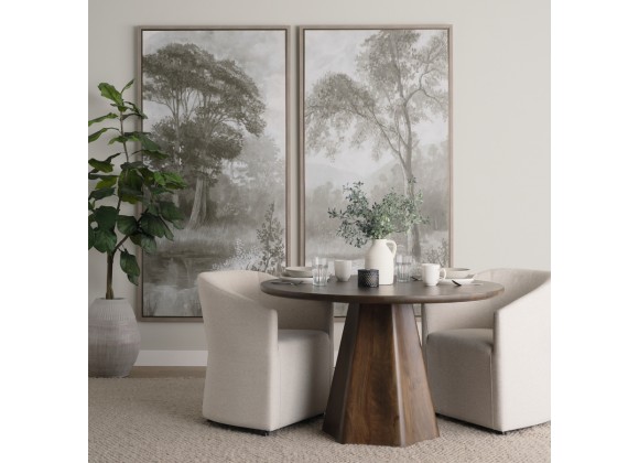 Mercana Jovani 48" Solid Dark Brown Mango Wood Round Dining Table