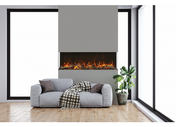 Amantii 72" Unit - 14 1/4" In Depth 3 Sided Glass Fireplace