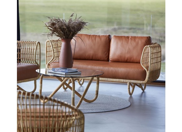 Cane-Line Nest 2-Seater Sofa INDOOR, Natural, Rattan Cognac