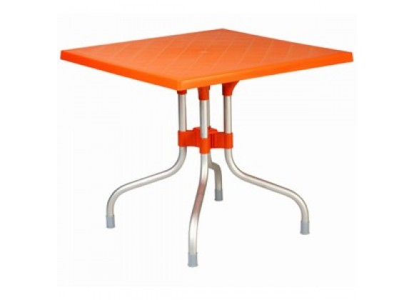 Forza Square Folding Table 31 inch Orange