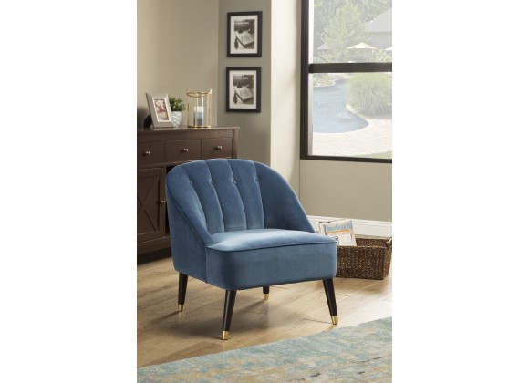 Alpine Furniture Deco Accent Chairs in Blue/Gold - Lifestyle