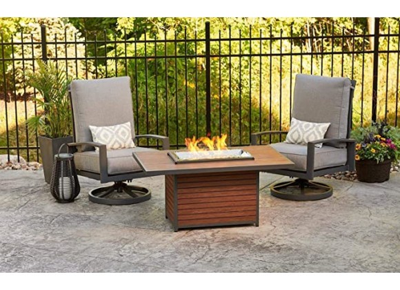 Outdoor Greatroom Company Kenwood Chat Fire Table 1224 Burner Outdoor View