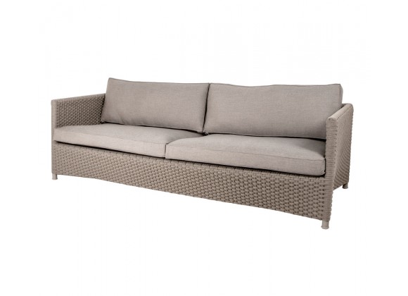 Cane-Line Diamond 3-Seater Sofa Incl. Taupe Natté Cushion Set