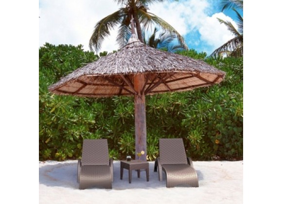 Miami Resin Wickerlook Chaise Lounge - Set - Brown