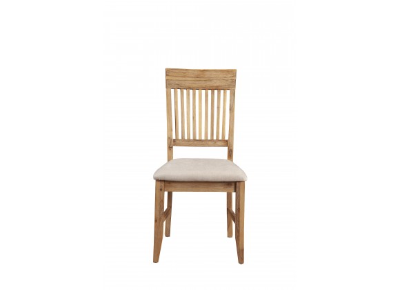 Alpine Furniture Aspen Side Chair, Antique Natural - Set of Two - Front Angle
