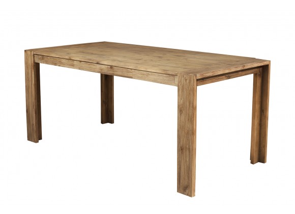Alpine Furniture Seashore Dining Table in Antique Natural - Front Side Angle