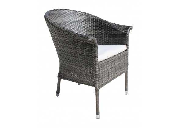 Hospitality Rattan Patio Ultra Stackable Woven Armchair With Cushion
