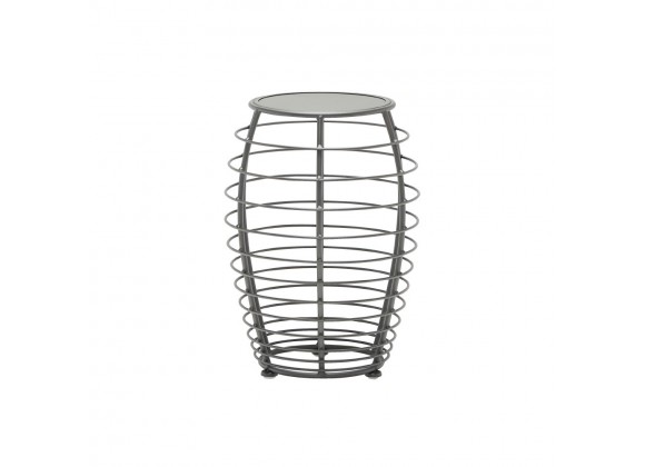 Woodard Latitude Side Table - Angled and Zoomed