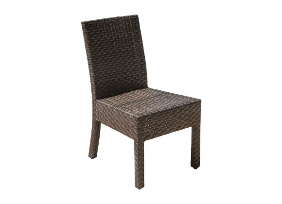 Hospitality Rattan Patio Fiji Stackable Side Chair Front View