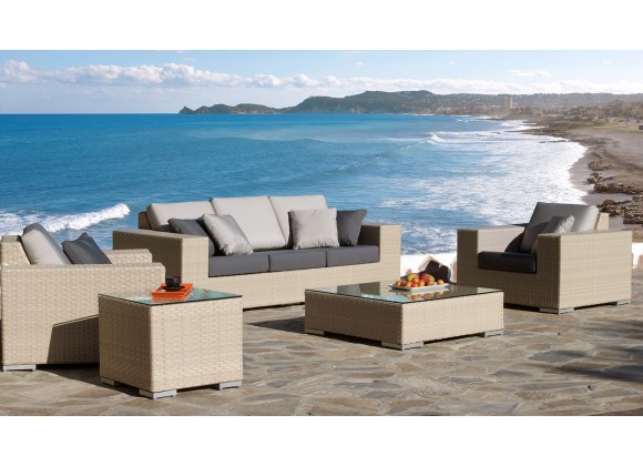 Hospitality Rattan Patio Rubix Lounge Chair with Cushion