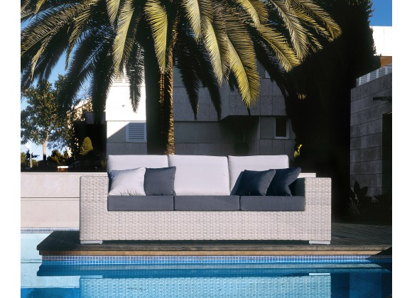 Hospitality Rattan Patio Rubix Sofa with Cushion