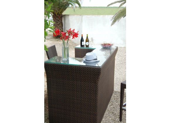 Hospitality Rattan Patio Soho Bar with Glass