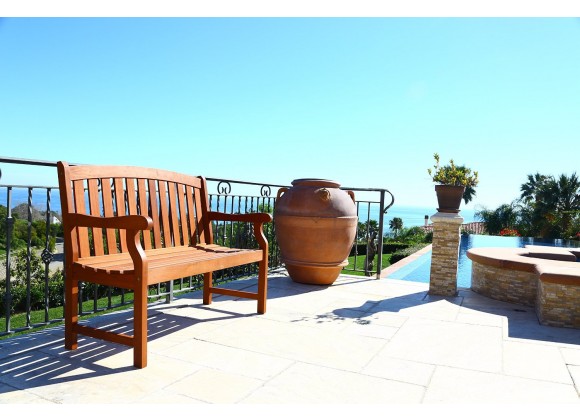 Modern Patio Outdoor 2-Seater Marley Bench - Actual 
