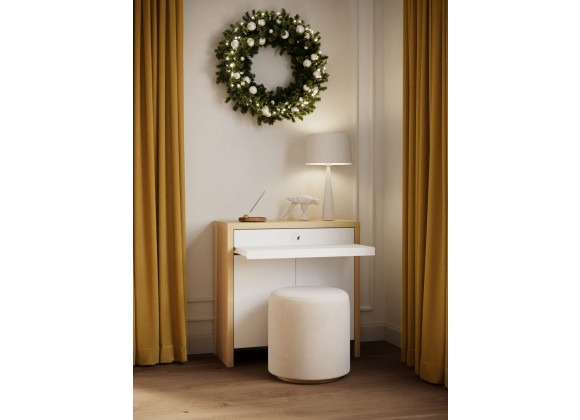TemaHome Olival Desk in Melamine Light Oak & White - Lifestyle