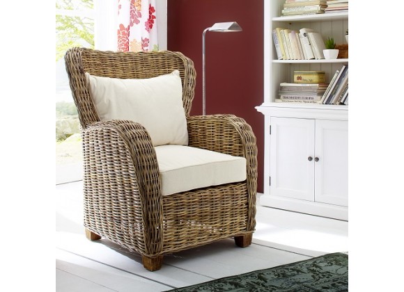 Nova Solo Wickerworks Natural Rattan Queen Chair -  Lifestyle