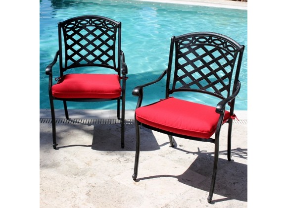 Infinita ComfortCare Cast Aluminum Dining Armchair - Set of 2