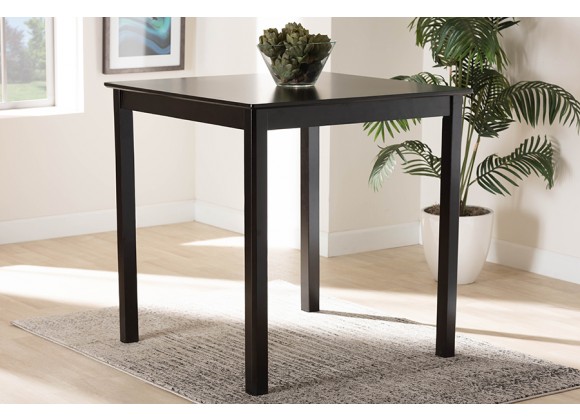 Baxton Studio Lenoir Modern Espresso Brown Finished Wood Counter Height Pub Table - Lifestyle
