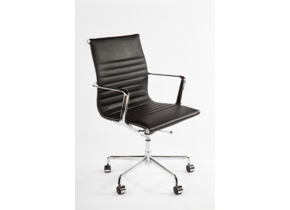 Stilnovo  Mid-Century Genuine Leather Executive Office Chair