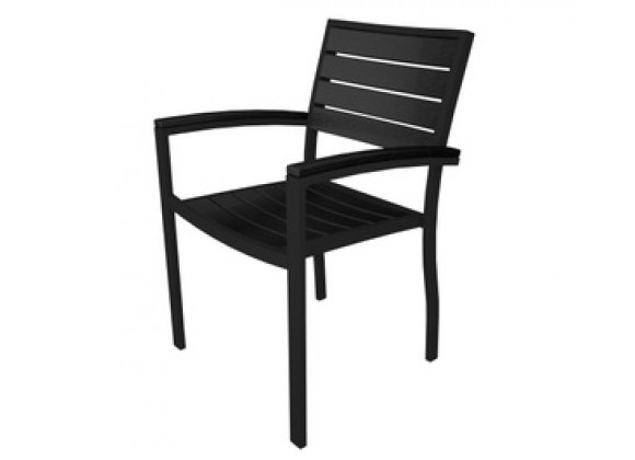 POLYWOOD¨ Euro Arm Chair in Black - Set of 2