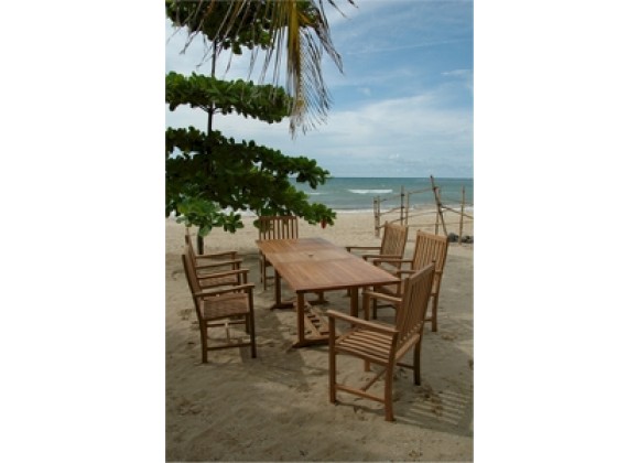 Anderson Teak Rectangular Extension Table  and  Wilshire Dining Armchair
