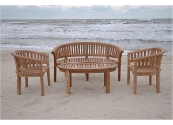 Anderson Teak Curve 4-Piece Conversation Set