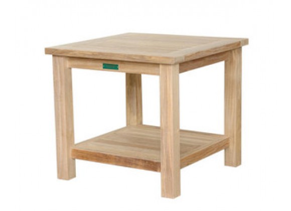 Anderson Teak Bahama 22-inch Square 2-Tier Side Table