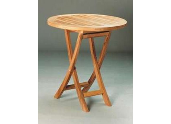 Anderson Teak Bahama 27-inch Round Bistro Folding Table