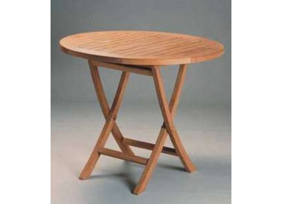 Anderson Teak Bahama 35-inch Round Bistro Folding Table