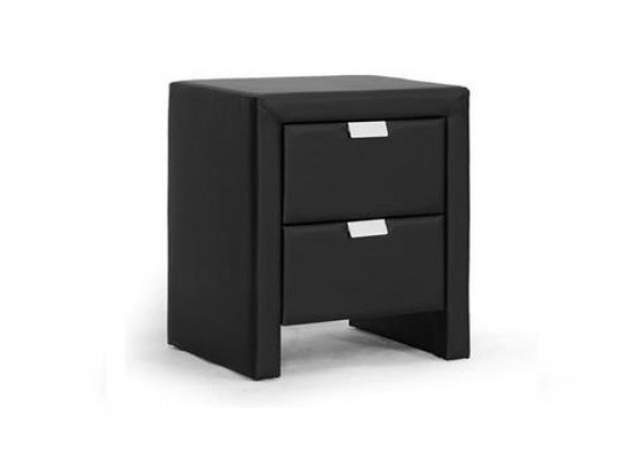 Baxton Studio Frey Upholstered Modern Nightstand