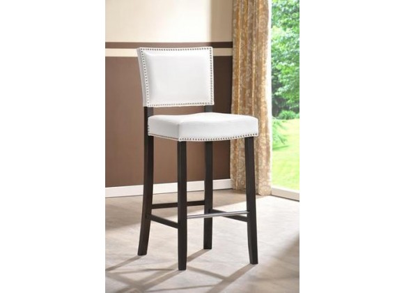 Baxton Studio Aries Modern Barstool w/ Nailhead Trim - Set of 2