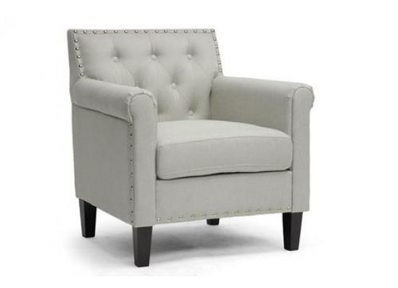 Baxton Studio Thalassa Linen Modern Arm Chair