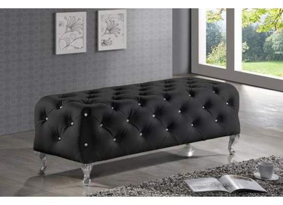 Baxton Studio Stella Crystal Tufted Modern Bench