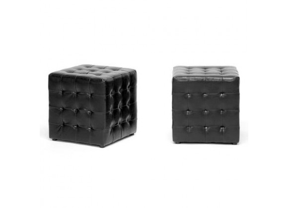 Baxton Studio Siskal Modern Cube Ottoman