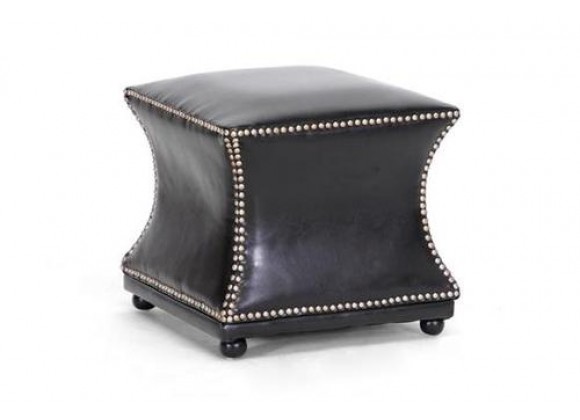 Baxton Studio Ellastone Modern Leather Ottoman