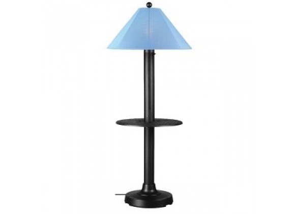 Patio Concepts Catalina 63.5" Floor Table Lamp - 3" with Sky Blue Sunbrella Shade Fabric