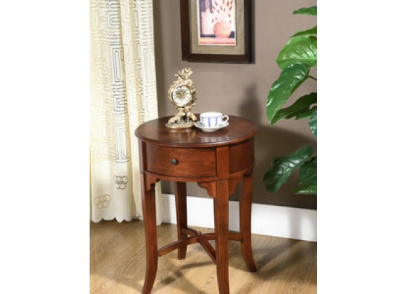 All Things Cedar Round Drawer Side Table