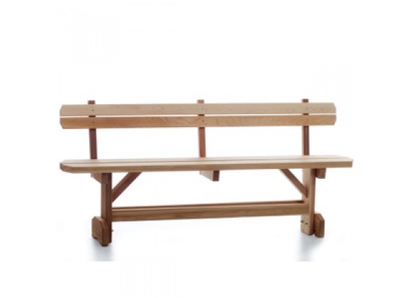 All Things Cedar 6' Market Bench w/ Back Rest