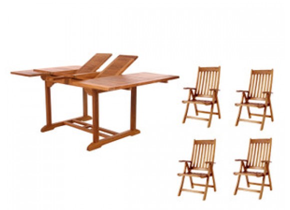 All Things Cedar 5 Piece Butterfly Folding Arm Set