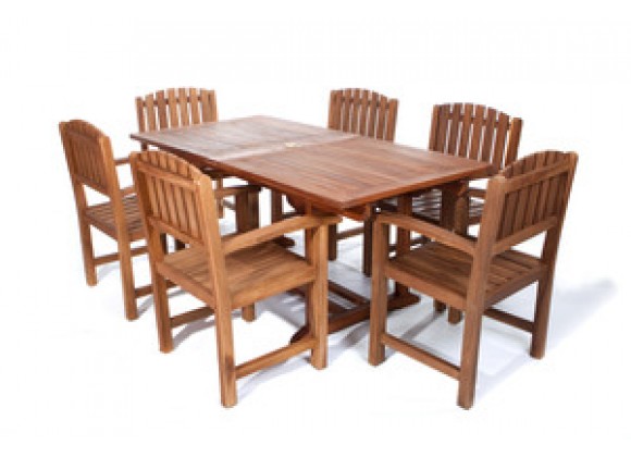 All Things Cedar 7 Piece Rectangle Dining Chair Set