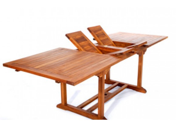 All Things Cedar Rectangle Extension Outdoor Dining Table