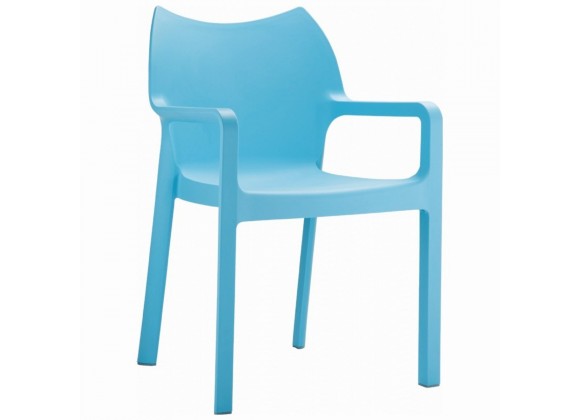 Compamia Diva Resin Outdoor Dining Arm Chair Light Blue - Set of 2