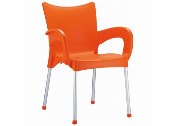 Compamia Romeo Resin Dining Arm Chair Orange - Set of 4