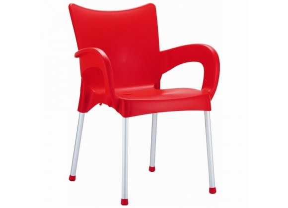 Compamia Romeo Resin Dining Arm Chair Red - Set of 4