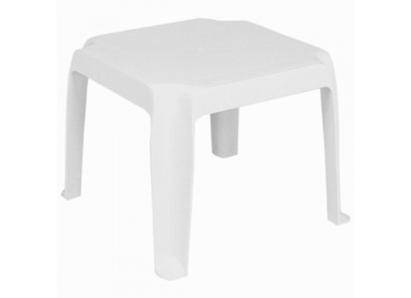 Sunray Resin Square Side Table White