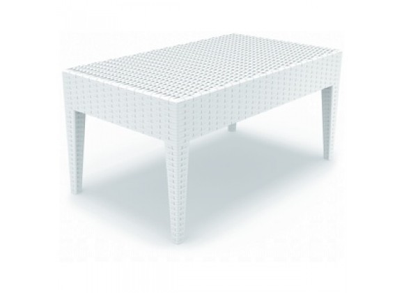 Compamia Miami Rectangle Resin Coffee Table White