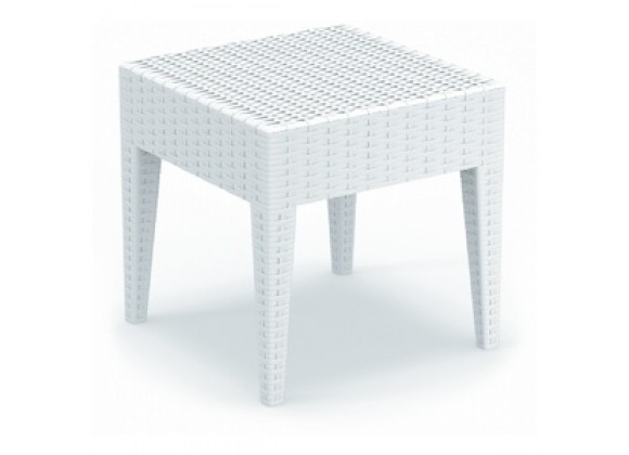 Compamia Miami Square Resin Side Table White