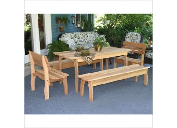 Creekvine Designs 58 x 32 Cedar Gathering Dining Set