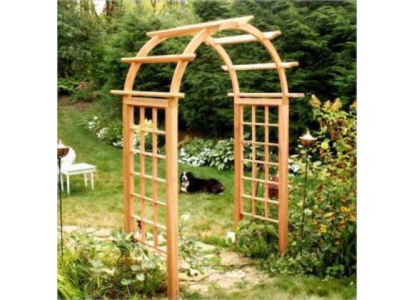 Creekvine Designs Cedar Arched Arbor - 66-Inch Opening