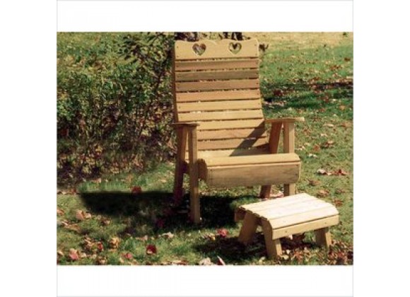 Creekvine Designs Cedar Country Hearts Patio Chair and Footrest Set